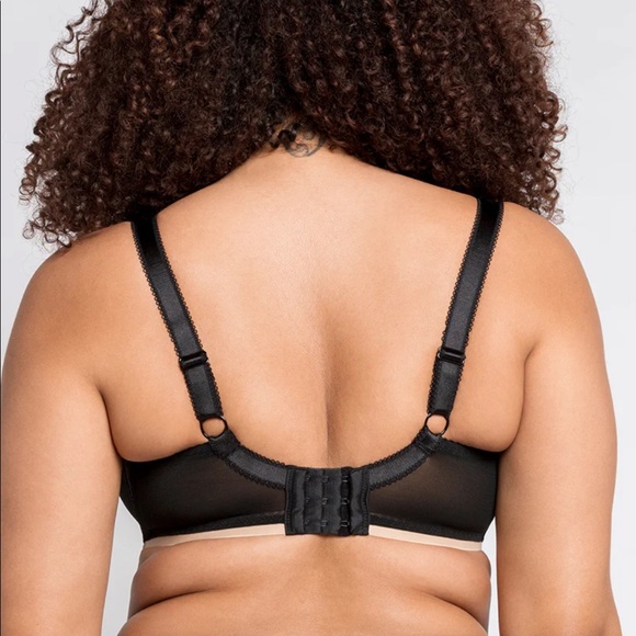 38K CURVY KATE Ellace Balcony Bra Black/Champagne - Picture 7 of 9